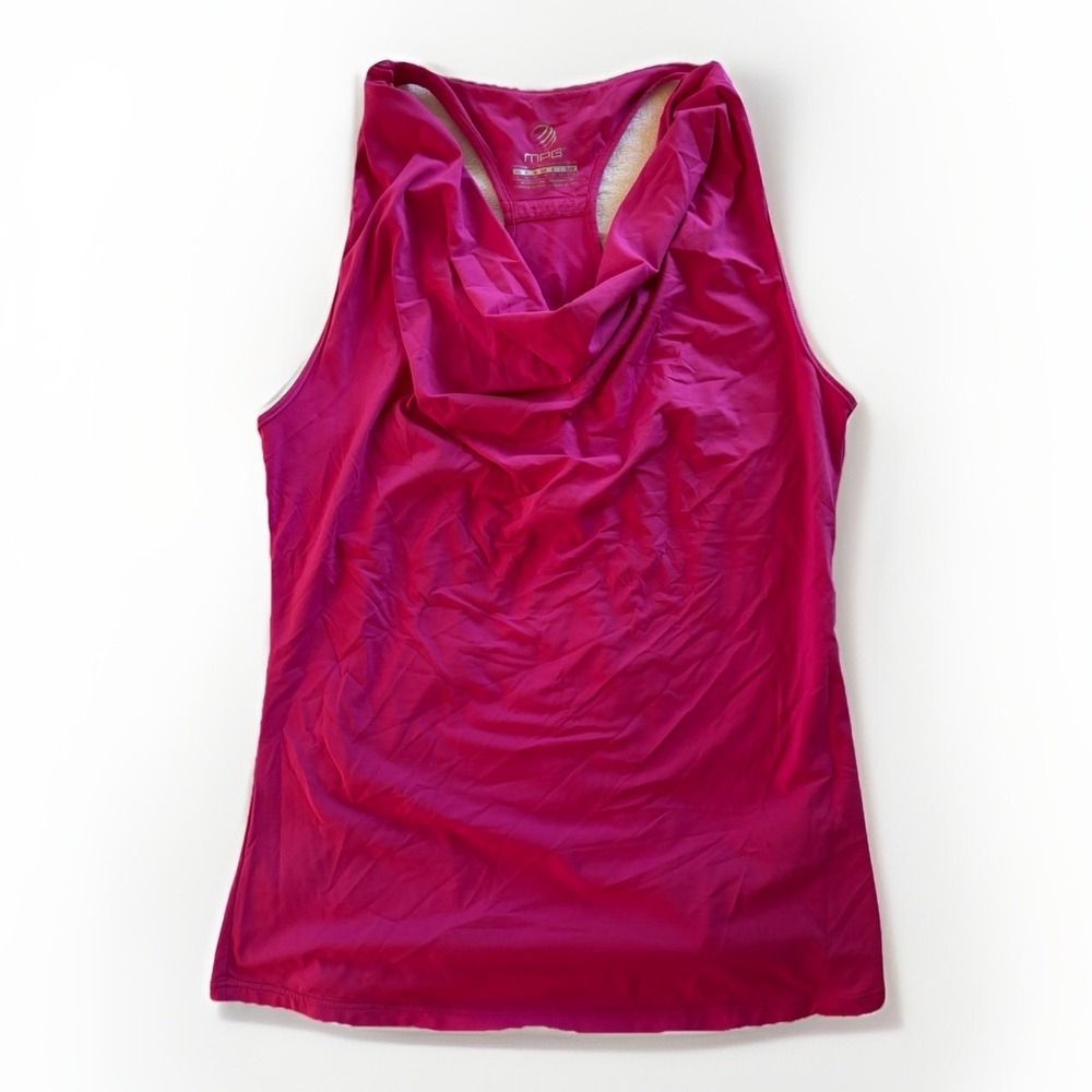 MPG Mondetta Performance Gear Tank Top Womens Large Pink Cowl Neck Activewear